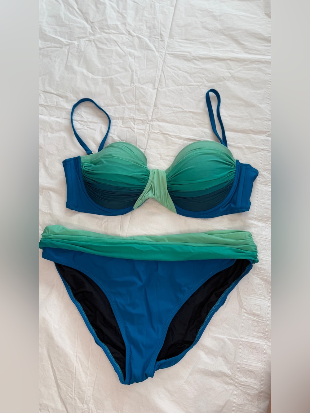 Gottex Blue and Green Ombre Two-Piece Bikini